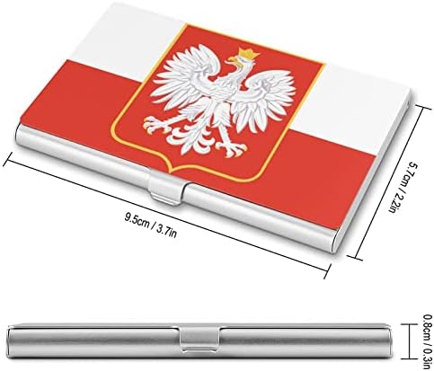 Полска Орел Знаме Бизнис Лична Карта Носителот Силм Случај Професионални Метал Име Картичка Организатор Џеб