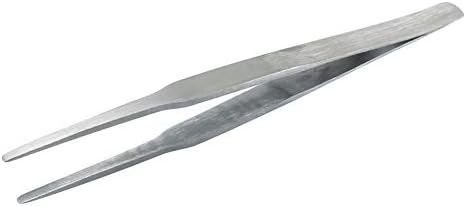 Адамас-бета 5 парчиња не-магнетна прецизна пинцета од не'рѓосувачки челик со рамни совети, 120мм/4,72in