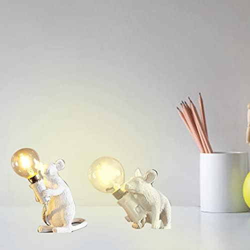 Модерна смола глушец ламба маса за светло креветчето за животно облик на животно светло светло на глувчето, смола, светло E12