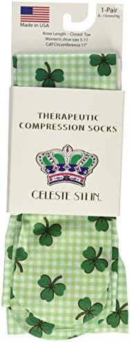 Селесте Штајн Терапевтски Компресивни Чорапи, Денот На Свети Патрик, 8-15 ммхг, Благи