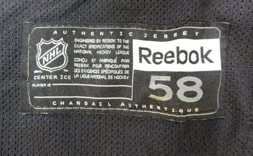 Игра во Yorkујорк Ренџерс користеше црна практика Jerseyерси Рибок NHL 58 DP29907 - Игра користена дресови во NHL