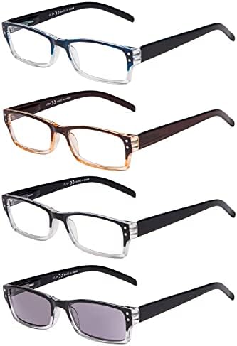 Eyekepper Заштедете 10% на комплет 5 пакувања класични очила за читање за мажи и 4 пакувања со два тони читатели +3,00