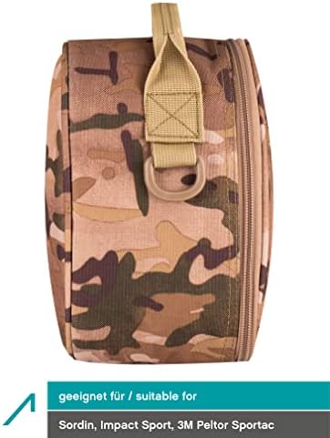 Ace Travel Case Sordin Supreme Pro X Earmuffs -Заштита за заштита на носење торба со прилагодлива лента за рамо повеќекам
