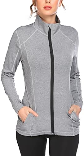 Elенска јакна за жени Елесол, целосна патека за вежбање со активна облека за активна облека за жени за жени S-XXL