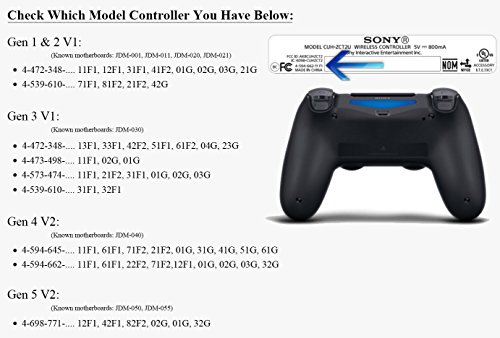 Комплетни копчиња ModFreakz® Поставете транспарентно јасно за PS4 Gen 4.5 V2 контролер