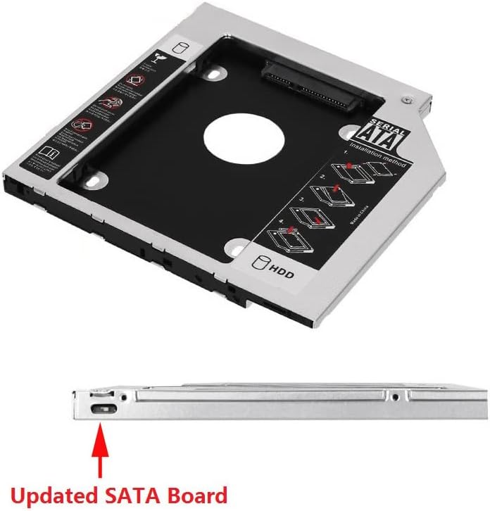 2-ри SATA HDD SSD Хард Диск Оптички Залив Куќиште Случај Caddy Рамка Фиока ЗА HP 15-R099sm 15-G013CL 15-g073no 15-n053sp