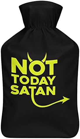 Не денес Сатаната печати шише со топла вода со мека кадифен капач за гумена торба за вбризгување на вода 1000 мл