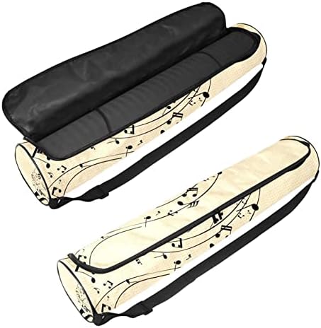 Лаијухуа Јога Мат торба, двојни патенти јога теретана за жени и мажи - мазни патенти, големи отвори и прилагодливи ленти во форма на