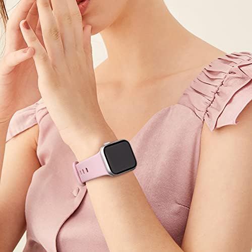 Meliya Band for Apple Watch Series 8 SE 7 6 5 4 3 2 1 45/41/40/44/38/42mm жени мажи мек замена силиконски опсег за iwatch
