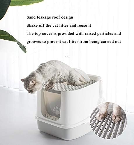 Кутија За Отпадоци За Мачки, Целосно Затворена Анти Прскање Тоалет За Мачки Дезодоранси За Чистење Миленичиња