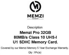 MEMZI PRO 32gb Класа 10 80MB/s Sdhc Мемориска Картичка За Canon Vixia HF R800, HF R82, HF R80, HF R700, HF R72, HF R70, HF R600, HF R62,