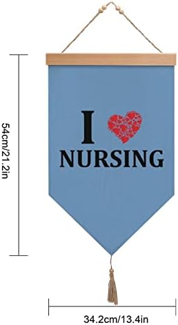 Сакам медицинска сестра со памук, виси знак на знаме, сликарство за сликање за домашна градинарска декорација на тремот