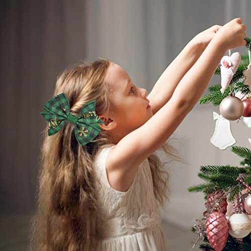 Детски Божиќни Додатоци За Коса Нов Божиќен Снешко Печатење Машна Фиба За Празнични Шноли За Девојки Бисерни Клипови Мали
