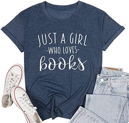 Само девојка која сака книги со кошула жени кои читаат lубовник маица маица печатење книга nerd врвови наставници прочитајте подарок