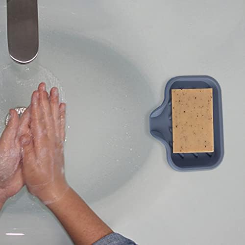 Yiisu 7#bi мек гел сапун Држач за сунѓер за мијалник за складирање на мијалник за кујна или бања