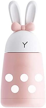 TWDYC Cute Bunny Vauum Insulation кригла, доказ за издржливо протекување без БПА, спорт на отворено и кампување 300 ml