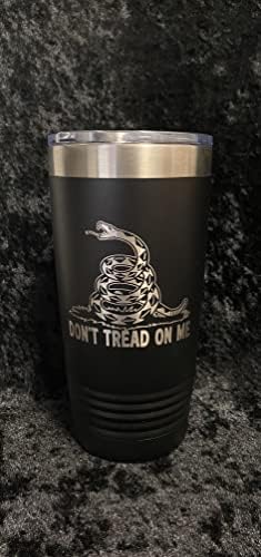 Маверик предност - знамето на Гадсден - Не ме газди - змија Тумблер - Американско знаме за кафе -кафе - Американска направена кригла - двојно