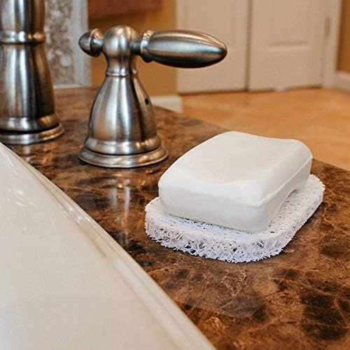 Држач за сапун од сапун Guukar за туш бања од не'рѓосувачки челик доказ за самотоплување со бела сапунска заштеда подлога