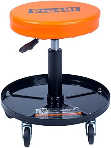 Про-Лифт PL9300 Пневматски Стол со Капацитет од 300 фунти-Црна/Портокалова