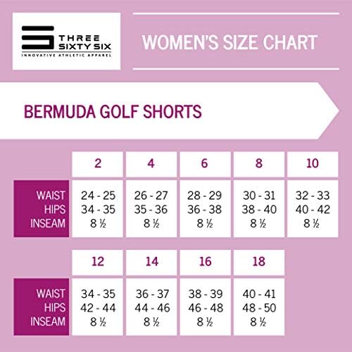 Три шеесет и шест жени во Бермуда голф шорцеви 8 ½ инчен инсим - Брзи суви активни шорцеви со џебови, атлетски и дише