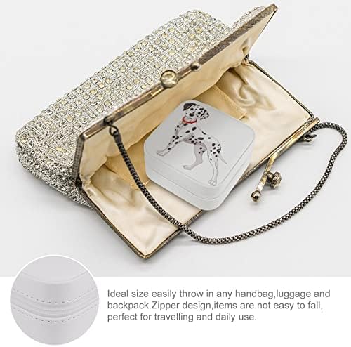 Симпатично далматинско куче симпатична кутија за складирање на накит прстени обетки ѓердани приказ на организатор случај смешно