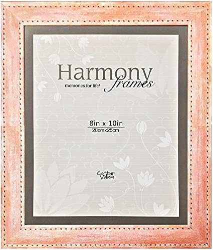 Рамки за хармонија 8x10 Дизајн на ткаенина Дрво со слики со рамка за приказ на wallид и таблета, потресена слонова коска