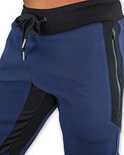Pantsогер панталони за мажи Екленсон, висока еластичност на еластична половината за вежби за теретани, трчајќи џемпери со џебови