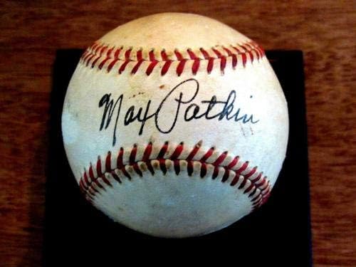 Макс Паткин кловн принцот од бејзбол потпиша авто -спалдинг 50 -ти Giles Baseball JSA - Автограмирани бејзбол