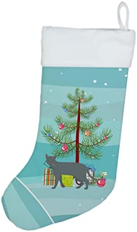 Богатства на Каролина CK4689CS RAAS CAT MARRY CHRISLE CHRISTHR CHRISTHOR, камин виси чорапи Божиќна сезона забава Декорации за семејство празници,