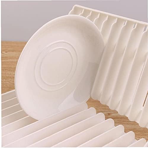 Плоча за садови за преклопување Пластична прибор за садови за сушење кујна Организатор за миење садови за мијалник