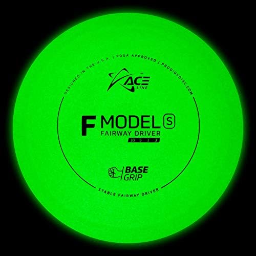 Prodigy Disc Ace Line BaseGrip Glow F Model S | Возач на стабилен диск голф автопат | Сјае во мракот | Точна точност и неверојатна контрола |