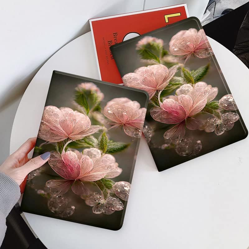 Цвета за цвеќиња за цвеќиња за iPad Pro 11 инчи 2022 2021 2020 2018 година, симпатична цветна покривка Поддршка за молив полнење мек