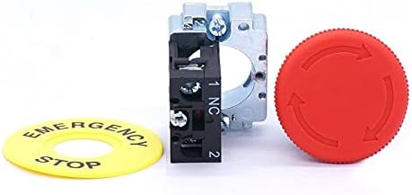 Zlast 22mm 1 NC SPST заклучување на дејството на копчето за итни случаи за запирање на копчето за итни случаи 10А 440V