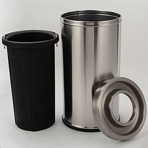 BDHXWCN ѓубре може комерцијален контејнер за отпад со облоги за ѓубре, барел за станбен хотел не'рѓосувачки челик голем капацитет на отворено