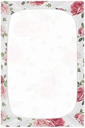 Алаза розови розови цвеќиња од креветчиња за креветчиња со цвеќиња со цвеќиња од басинет за момчиња бебе девојчиња дете, мини големина 39