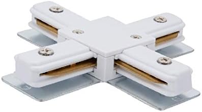 Конектор за патеки X-Ree 2-Wire 4-насочен железнички спојник светло монтиран бело (Conector de Riel 2-жичен 4-насочен спојник