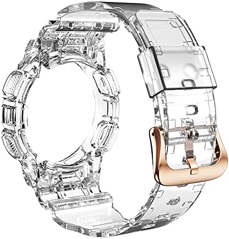 Wikuna TPU Watchband +Case за Samsung Galaxy Active 2 40mm Sport Raips Transparents Full Cover Correa Watch Active2 нараквица