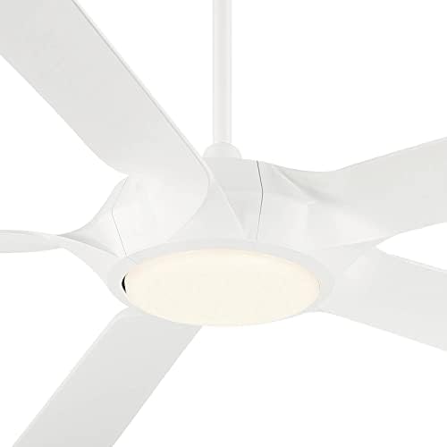 POSSINI EURO дизајн 60 Grand Regal Modern Indoor Indoor Indoor Teain Fan со LED светло далечински управувач мат бело за живеење кујна куќа
