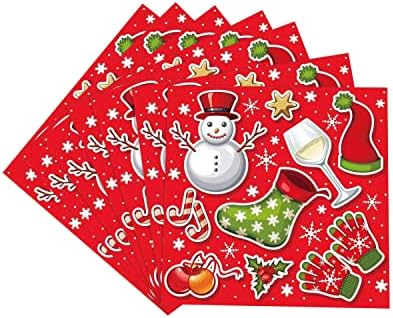 Добавувачи на Божиќни забави на Елингса, украси за Божиќни забави од 82 парчиња со салфетки за салфетки за банер за чаршафи за затворен