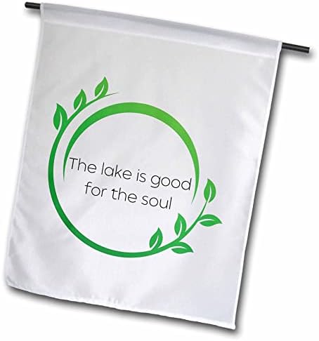 3дроза Слика На Зелен Лист Со Текст Езерото Е Добро За Душата - Знамиња