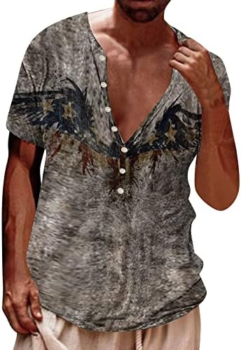 Bmisegm летни машки обични кошули летни 3Д ракави кратки модни печатење мажи прицврстете дигитални маички за микрофибер за маички за маички