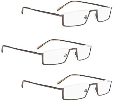 ЛУР 4 Пакувања Класични Очила За Читање + 3 Пакувања Полу-раб Метални Очила За Читање