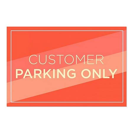 CGSignLab | Само За Паркирање На Клиенти-Модерна Дијагонала Прицврстување На Прозорецот | 27 x18