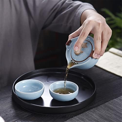 Houkai Кинески кунг фу чај сет керамички преносен чајник постави отворено чај чаши чај чаши церемонија на чај