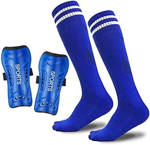 Фудбалски штитници за гарда со чорапи со чорапи заштитна опрема за фудбал 3 4 5-16 годишни момчиња девојчиња деца деца млади тинејџери