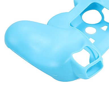 Контролер на Wkell PS3 Noctilucent заштитен случај на силиконска торба за кожа, сина
