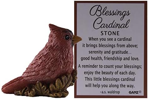 GNZ Christmas Stocking Fuller/Favor- Blose- BLESINGS Cardinal Stone W/Story Card