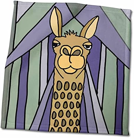 3drose Забава уметничка шарена лама со апстрактна уметност со шема - крпи