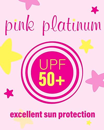 Пинк Платинум бебешки девојчиња за осип - UPF 50+ Заштитен брз сув долг ракав за пливање кошула