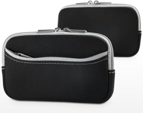 Case Boxwave Case за Samsung Galaxy J3 Eclipse - Softsuit со џеб, мека торбичка неопрена покривка на патент џеб за Samsung Galaxy J3 Eclipse -
